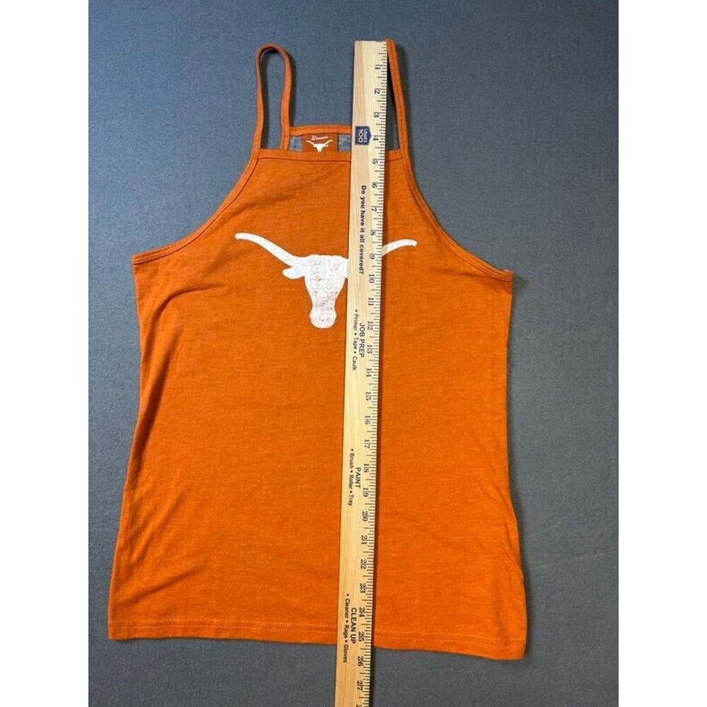 Women's We are Texas Orange White Longhorn Logo Front Gray Back Tank Top Small - Picture 7 of 9
